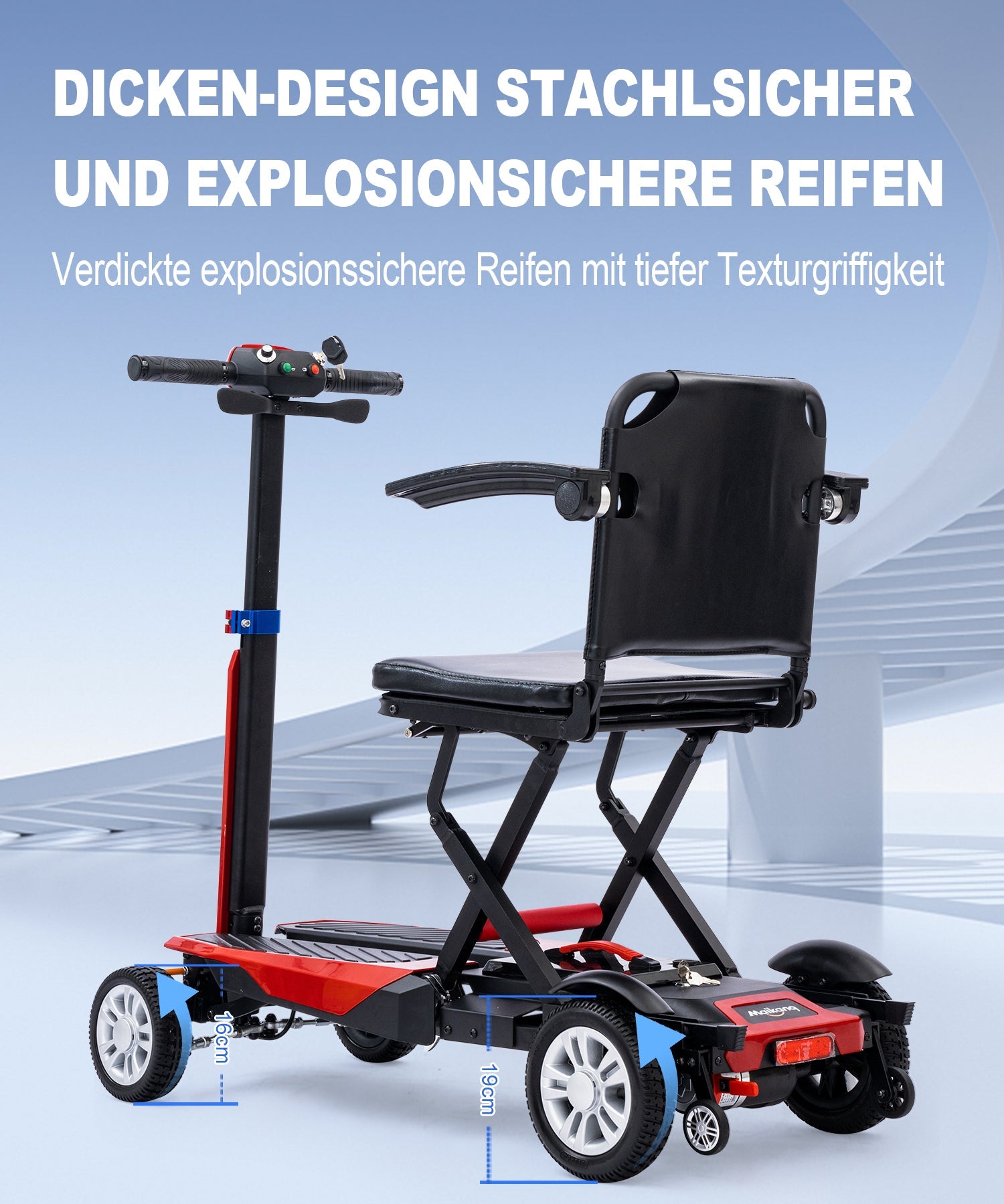 ByteTecpeak Z01 Faltbarer Elektroroller, 25KM Reichweite, 12 Ah Akku