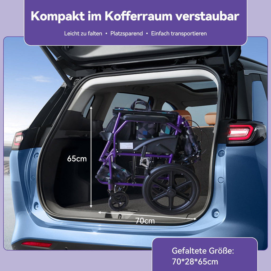 ByteTecpeak M5 Ultraleichter manueller Rollstuhl aus Aluminium, 11 kg, 100 kg belastbar