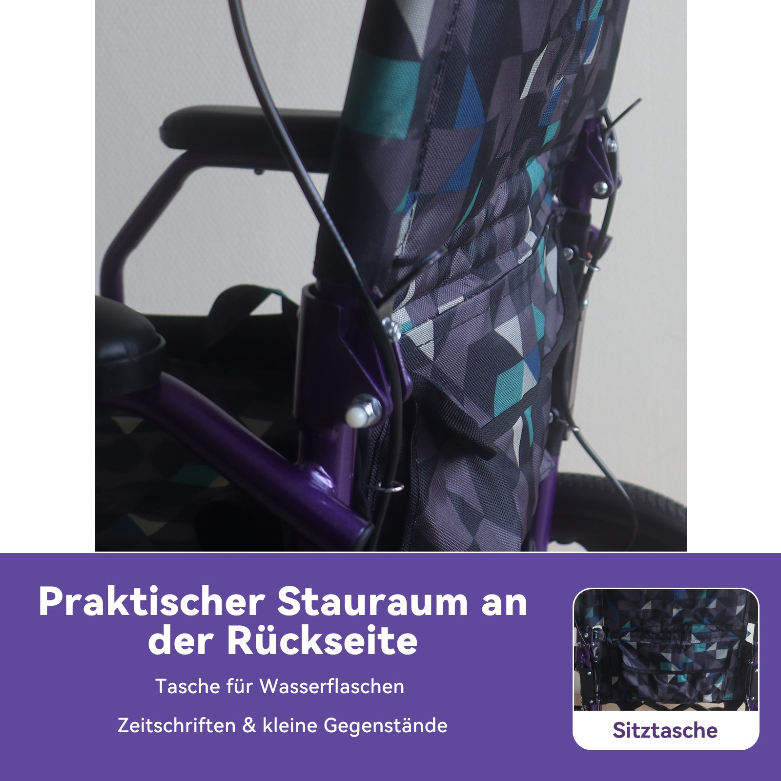 ByteTecpeak M5 Ultraleichter manueller Rollstuhl aus Aluminium, 11 kg, 100 kg belastbar