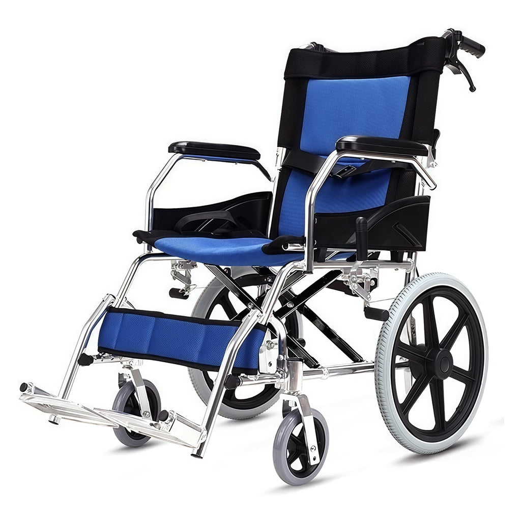 ByteTecpeak M3 Ultraleichter manueller Rollstuhl aus Aluminium, faltbarer Transitrollstuhl für Reise und Alltag, bis 100 kg belastbar