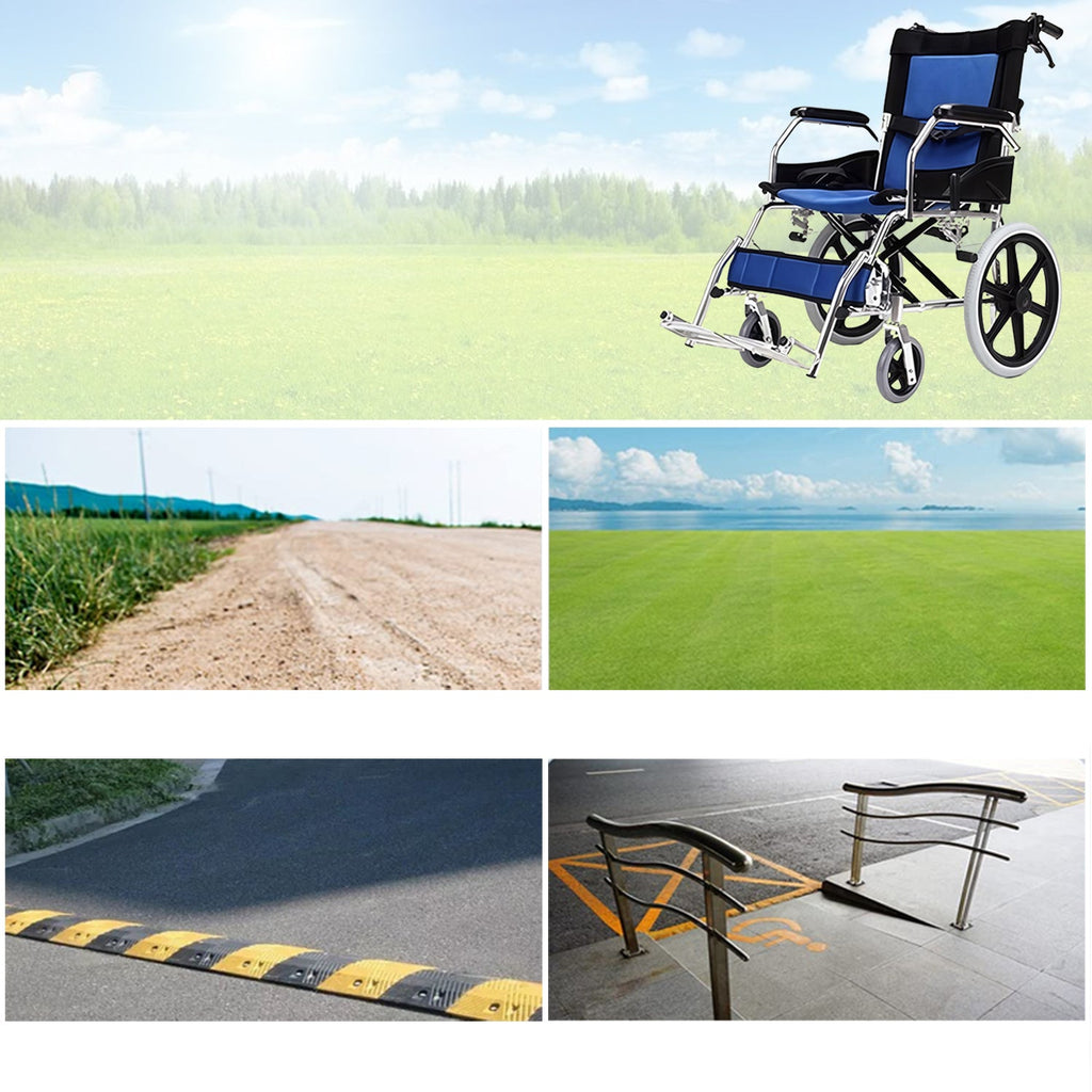 ByteTecpeak M3 Ultraleichter manueller Rollstuhl aus Aluminium, faltbarer Transitrollstuhl für Reise und Alltag, bis 100 kg belastbar