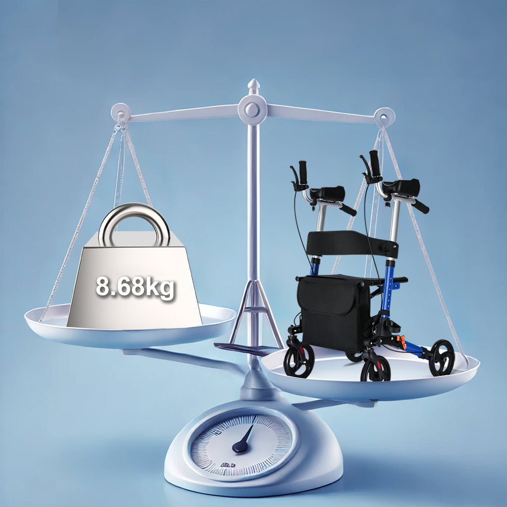 ByteTecpeak R2 4-Rad Rollator – Höhenverstellbar mit Sitzfläche, jetzt im Angebot, bis 100 kg
