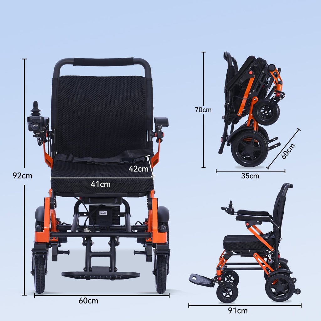 ByteTecpeak XP02 Elektrischer Rollstuhl-12Ah Akku, 20km Reichweite, 150kg