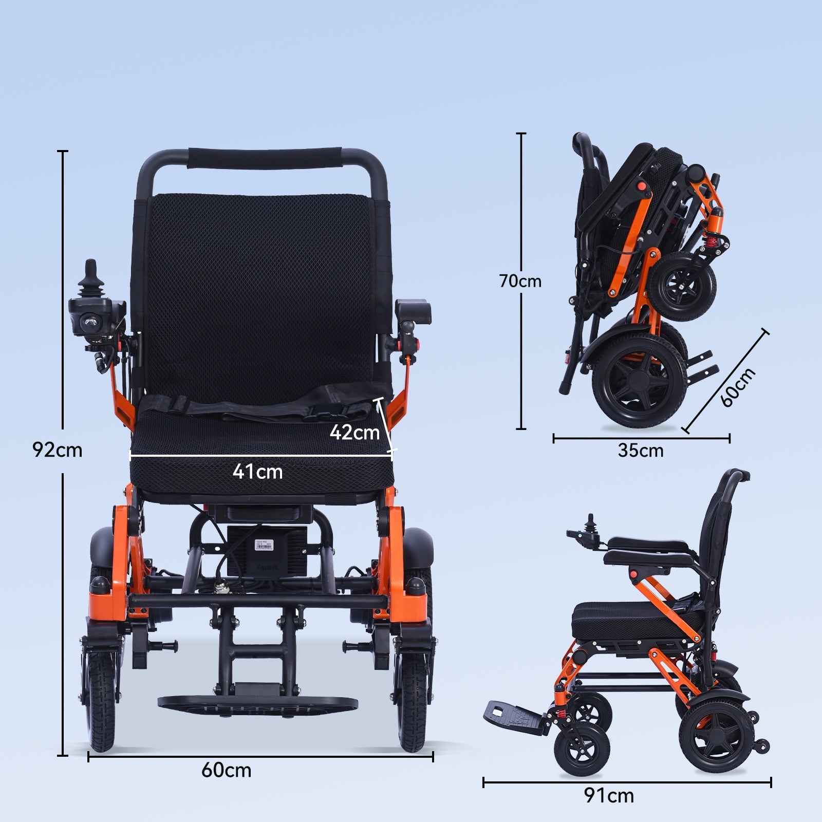 ByteTecpeak XP02 Elektrischer Rollstuhl-12Ah Akku, 20km Reichweite, 150kg