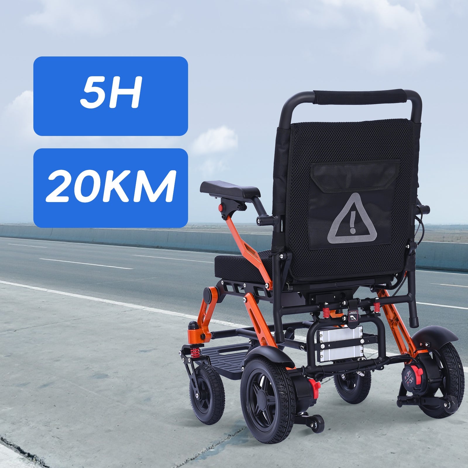 ByteTecpeak XP02 Elektrischer Rollstuhl-12Ah Akku, 20km Reichweite, 150kg