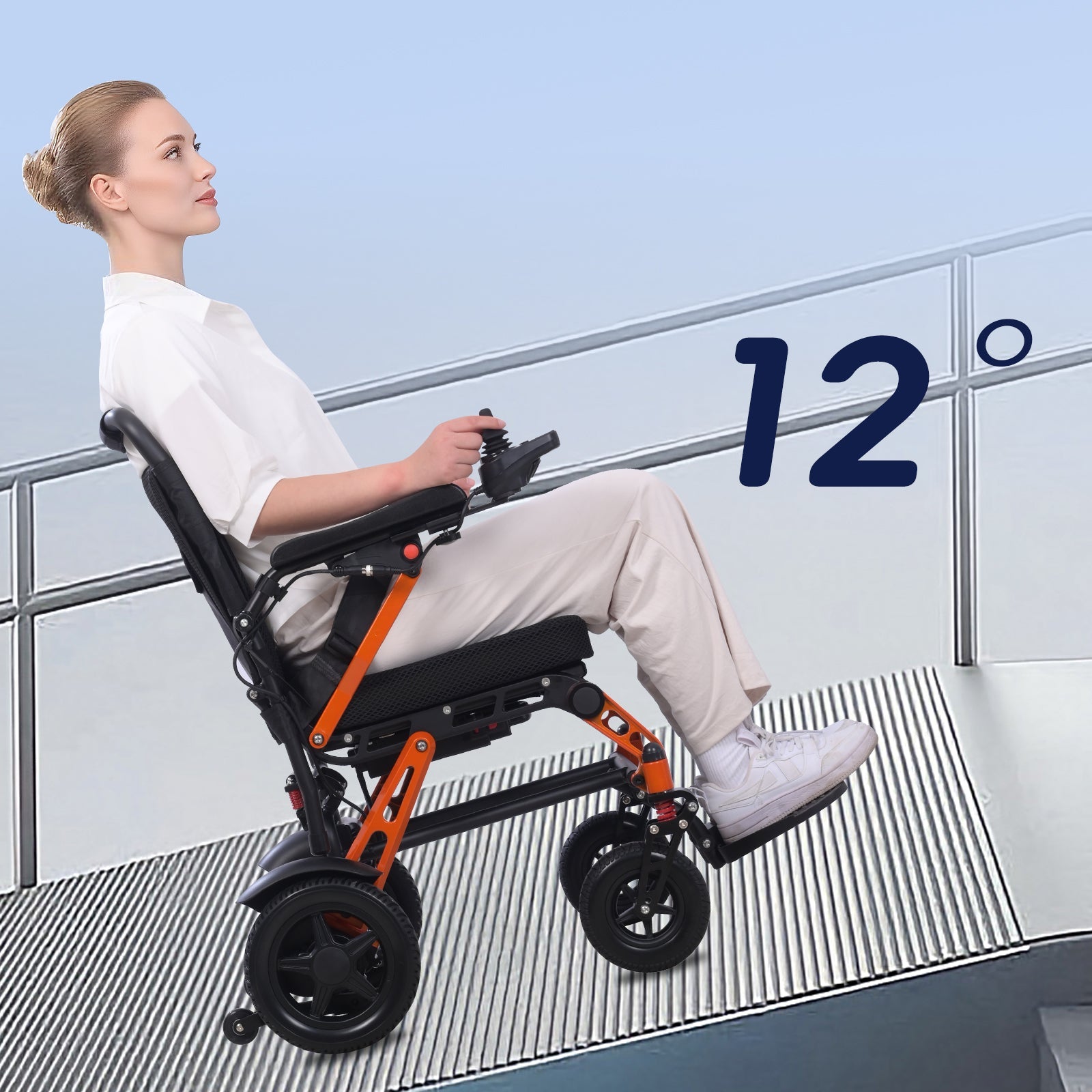 ByteTecpeak XP02 Elektrischer Rollstuhl-12Ah Akku, 20km Reichweite, 150kg